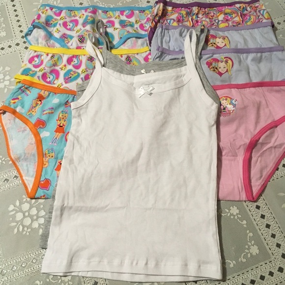 🆕 Girls JoJo Siwa 7-pk. Briefs, Size 8 & Two Tanks, New - Picture 1 of 7